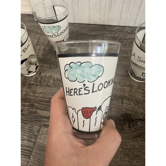 Vintage MCM Anchor Hocking Roving Eye Glasses Googly Here’s Looking At You RARE - Picture 6 of 13